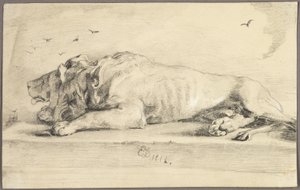 León reclinado de Edwin Henry Landseer