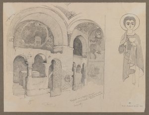 Monasterio cristiano temprano (copto) en Esna, 1 de marzo de 1887