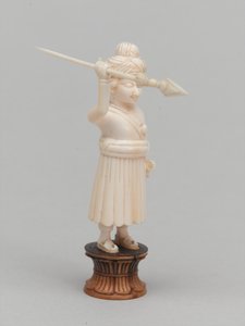 Peón negro, pieza de ajedrez, India, circa 1820 de Edwin John Alexander