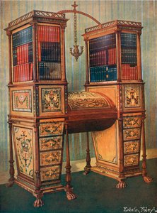 El secretaire doble y gabinete de las hermanas--Sheraton, circa 1800 de Edwin John Foley