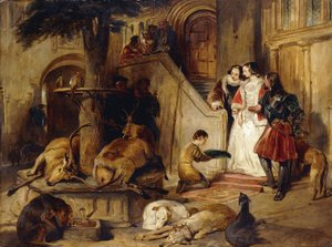 Un patio en tiempos antiguos de Edwin Landseer