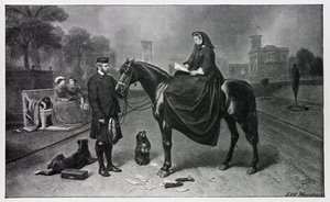 La Reina Victoria en Osborne, después de la pintura de 1865 de Edwin Landseer