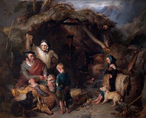The Illicit Highland Whisky Still, c.1829 (óleo sobre tabla) de Edwin Landseer