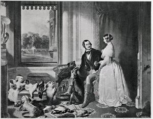 El Castillo de Windsor en tiempos modernos, de la pintura de 1843
