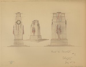 Boceto No 1 para el Cenotafio, Whitehall, Westminster, Londres