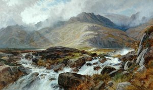 El Glyder Fawr desde Pen-Y Ben Glog, 1876 de Edwin Pettitt