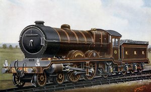Al otro lado del cuarto puente: La locomotora tipo "Atlantic" de Aberdon para el ferrocarril británico del norte de Edwin Thomas Rudd