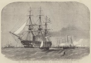 HMS Colossus, con la Flotilla de Botes de Guerra, saliendo de Motherbank hacia Portland de Edwin Weedon