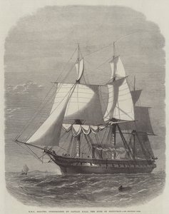 HMS Galatea, comisionado por el Capitán SAR el Duque de Edimburgo