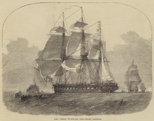 HMS Nankin, 50 cañones, Comandante Honourable Keith Stewart de Edwin Weedon