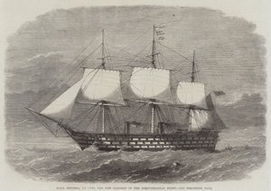 HMS Victoria, 102 cañones, el nuevo buque insignia de la Flota del Mediterráneo