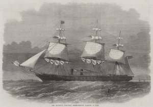 La fragata de vapor acorazada de Su Majestad Warrior, 40 cañones de Edwin Weedon