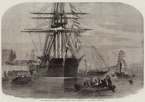 Visita de Su Majestad al barco ártico Resolute, en el puerto de Cowes