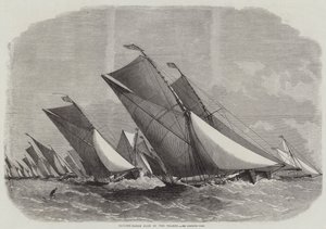Carrera de barcazas de vela en el Támesis