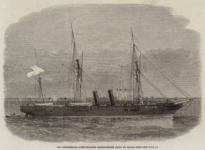 El vapor confederado Rappahannock en el muelle de Calais de Edwin Weedon