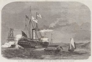 El Gran Duque Constantino desembarcando de Osborne desde el yate de Su Majestad Osborne de Edwin Weedon