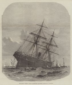 El vapor Baltimore de North German Lloyd encallado en Hastings de Edwin Weedon