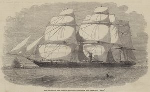 El nuevo barco de vapor Pera de la Compañía de Navegación Peninsular y Oriental