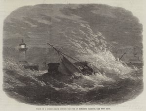 Naufragio de un Barco Pesquero fuera del Muelle del Puerto de Ramsgate
