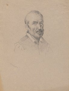 Retrato de un hombre, boceto para la firma del pacto en la cabina del Mayflower