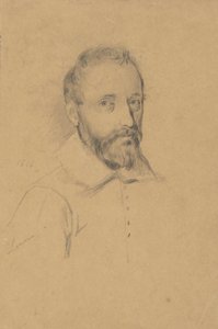 Retrato de un hombre no identificado, boceto para la Firma del Pacto en la Cabina del Mayflower de Edwin White