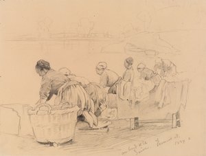 Lavanderas junto al río Sena de Eero Järnefelt