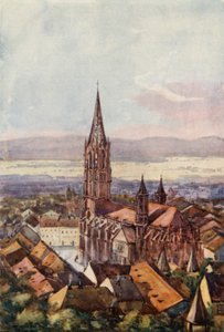 El Rin: Friburgo de Brisgovia (litografía en color) de Effie Jardine