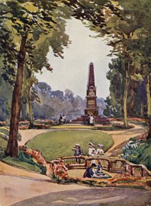 El Rin: Homburg, en el parque (litografía en color) de Effie Jardine