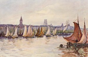 El Rin: Rotterdam (litografía en color) de Effie Jardine