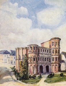 El Rin: Tréveris, La Porta Nigra (litografía en color)