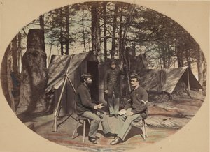 Vida en el campamento, cuartel general del 6º Cuerpo, ca. 1864 de Egbert Guy Fowx