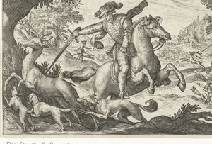 Hertenjacht Jachtscènes (series title) Icones Venantum Species Varias Representantes (series title) de Egbert Jansz.