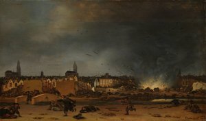 La explosión del polvorín en Delft, el 12 de octubre de 1654 de Egbert Lievensz. van der Poel