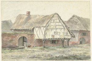 Casa de campo con muro de Egbert van Drielst