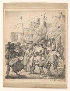 Sátira animal de Egbert van Heemskerck (II) (signed by artist)