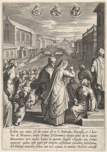 Aparición de tres dominicanos La vida de Santo Tomás de Aquino (título de la serie) de Egbert van Panderen