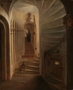 Portal de una escalera en una torre