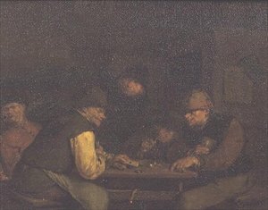Los jugadores de cartas, c.1655-60 de Egbert van the Elder Heemskerck