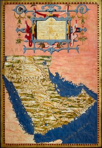 Mapa de Arabia hecho por Egnazio Danti alrededor de 1567
