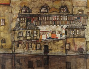 Muro de casa en el río de Egon Schiele