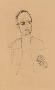 2022 NYR 20682 0724 001(egon schiele niño sentado con las manos cruzadas retrato estudio dr oska011034) de Egon Schiele