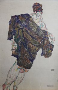 Figura con manto, 1913 de Egon Schiele