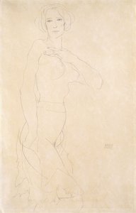 Chica desnuda de Egon Schiele
