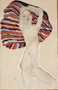 Desnudo contra Material de Colores