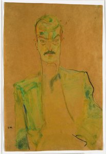 Desnudo sobre tela de colores, 1911 de Egon Schiele
