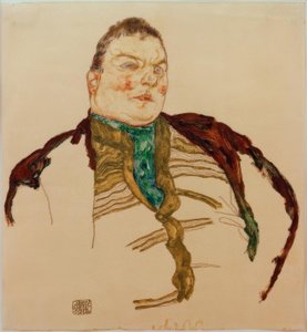 Retrato de un hombre gordo de Egon Schiele