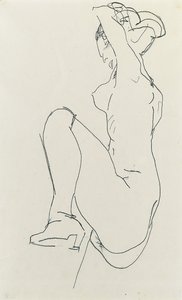 Desnudo femenino postrado, 1913