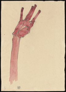 Mano roja levantada, 1910