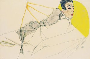 Niño reclinado Erich Lederer, 1913 de Egon Schiele