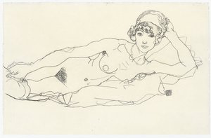 Desnudo reclinado; Liegender Akt, 1914